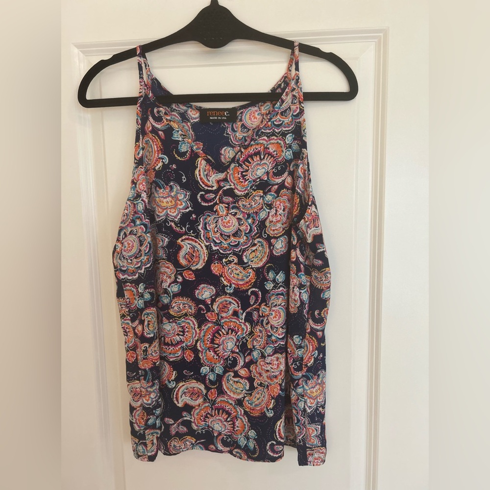 Women's Paisley Tank Top - Multicolor